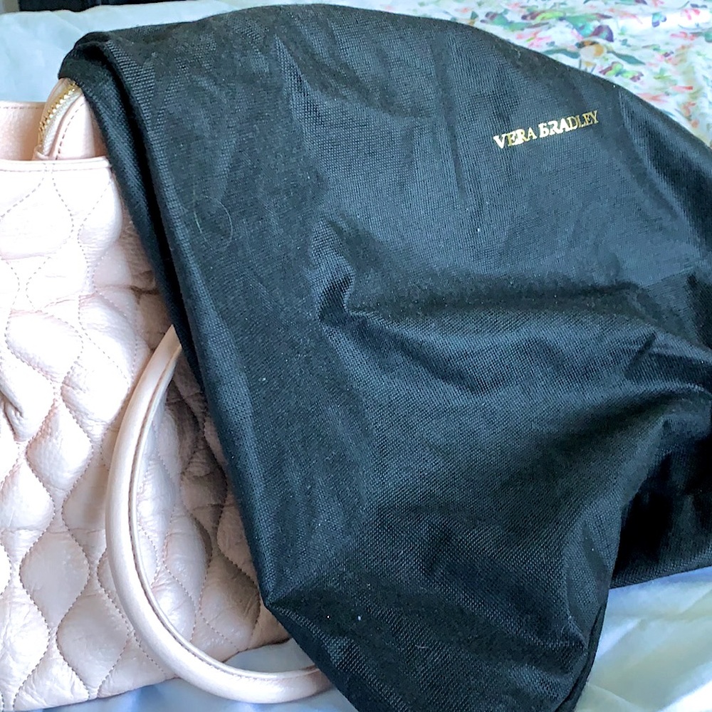 Vera Bradley Quilted Pink Purse with Laptop Sleeve - Picture 5 of 11